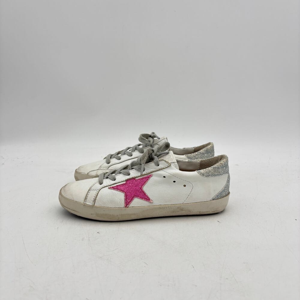 Golden Goose Superstar Shoes Girls 33/1.5Y Glitter Star Leather Fashion Sneaker - Picture 5 of 16